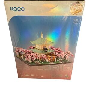 KOCO Cherry Blossom Temple Building Set brand new